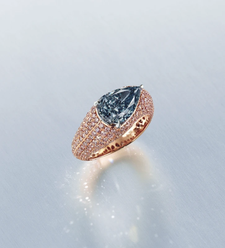 СЕРЬГИ NO NAME FANCY GREY-BLUE NATURAL 3.18 CT DIAMOND RING (GIA) D 3.18 CT 3