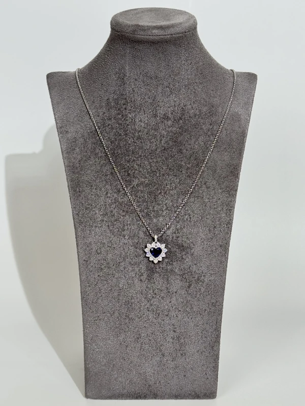 Earrings without a brand SAPPHIRE HEART 2.82 CT PENDANT,  ROYAL BLUE NNS2.82 CT 3