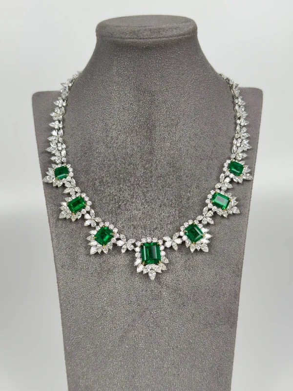 No name COLOMBIA EMERALD MUZO GREEN SET (GRS) NNEM 25.69CT 4