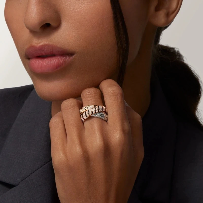 Cartier TRINITY RING, LACQUER, PAVED (SIZE 51) N4814251 2