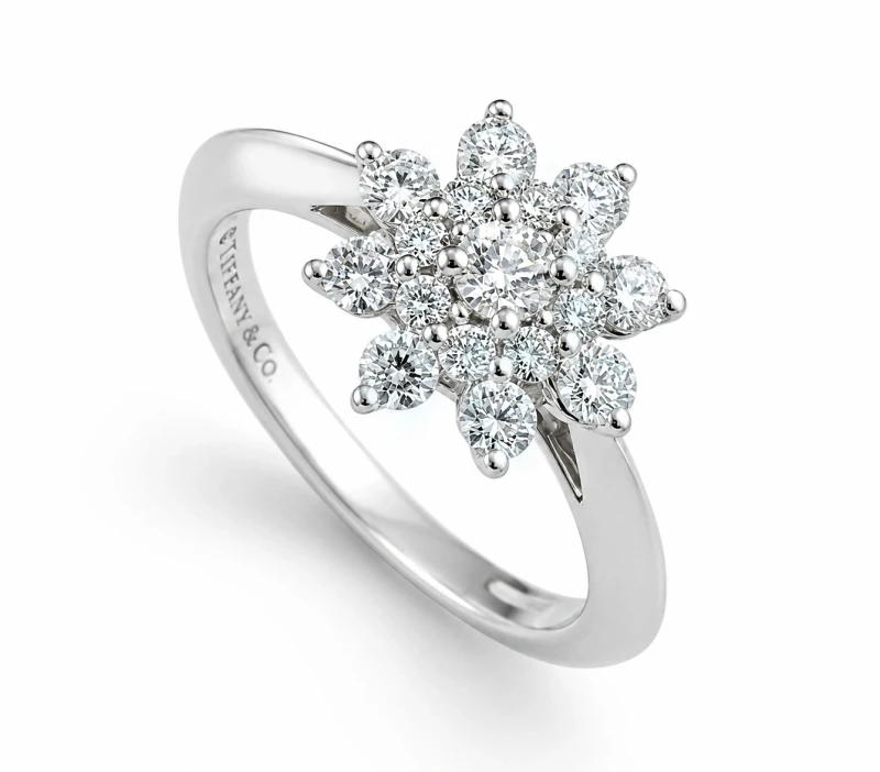 DIAMOND FLOWER RING (SIZE 52)
