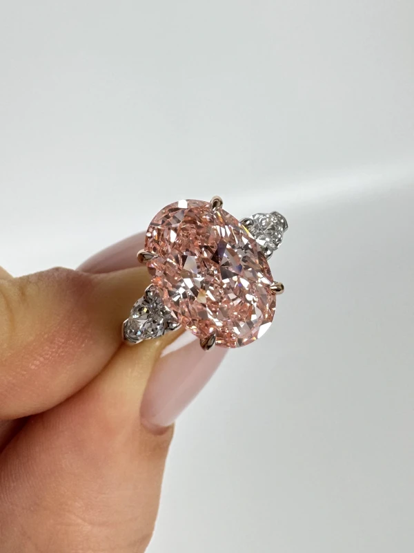 Earrings without a brand OVAL DIAMOND 4.51 CT FANCY INTENSE PINK/SI1 (GIA) SIZE 54 222387 3
