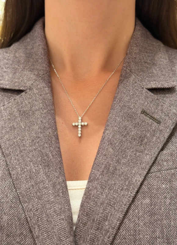 DeRosa DIAMOND CROSS 1.04 CT F/VS PENDANT C282106 5