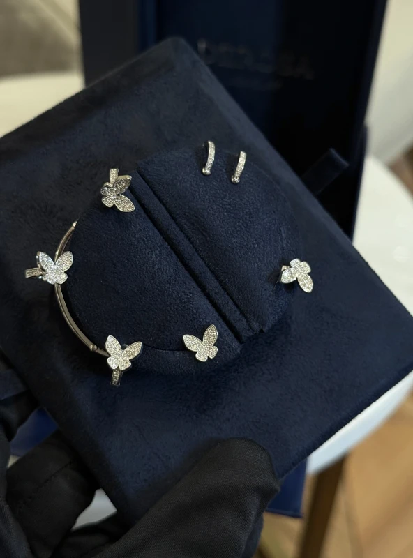 DeRosa BUTTERFLY CUFF EARRINGS 0.78 CT E10660756B 5