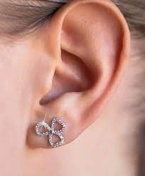 Tiffany & Co PAPER OPEN FLOWER DIAMOND EARRINGS IN PLATINUM 61626573 1