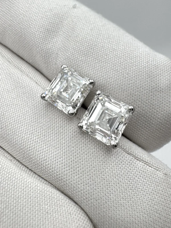No name ASSCHER DIAMOND 2.01-2.01 CT H/VS2 EARRINGS (GIA) EXEX NN2.01-2.01 H/VS2 7