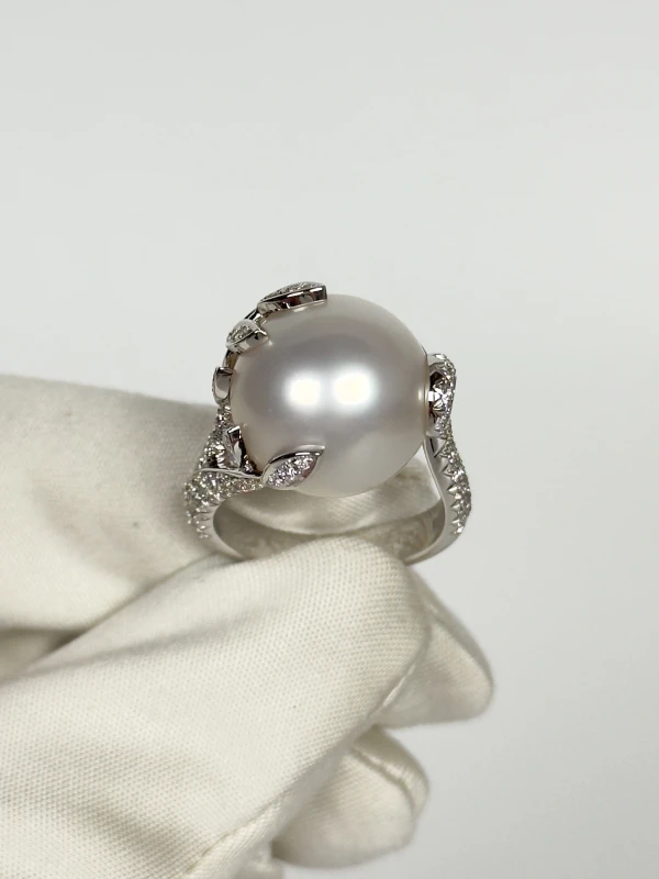 Мikimoto  Olive Branch Akoya Pearl 14 mm Ring (SIZE 54) MR14MM 2