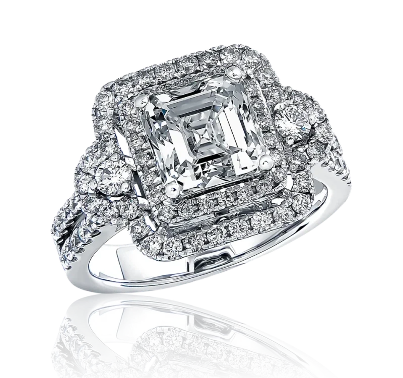 EMERALD DIAMOND 2.01 CT J/VVS2 RING (GIA)