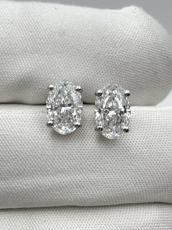 Earrings without a brand OVAL DIAMOND 1.03-1.06 CT D/VVS2 EARRINGS (GIA) 5515-1.03-1.06 СT 3