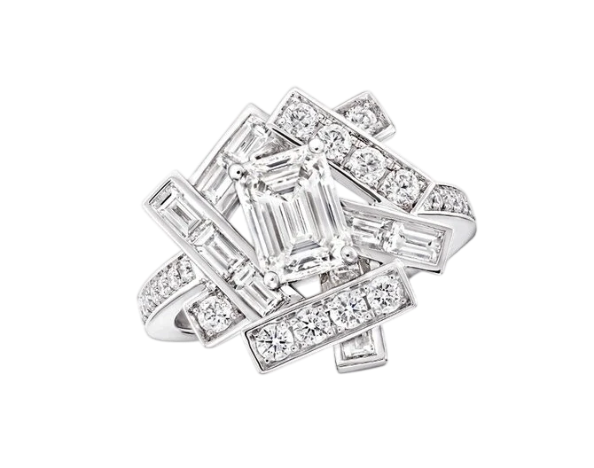 Emerald Shape Diamond 1.01 ct G/VVS2 ct Ring (SIZE 51) GIA