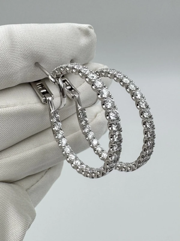 GRAFF Round Diamond Hoop Earrings RGE1844 5