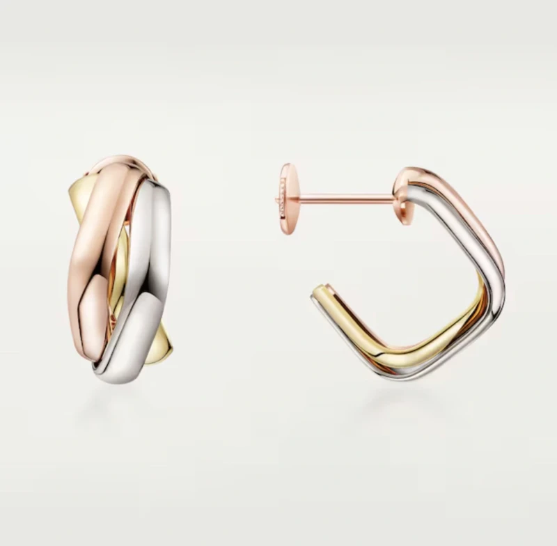 Cartier Trinity earrings, cushion-shaped B8301507 3