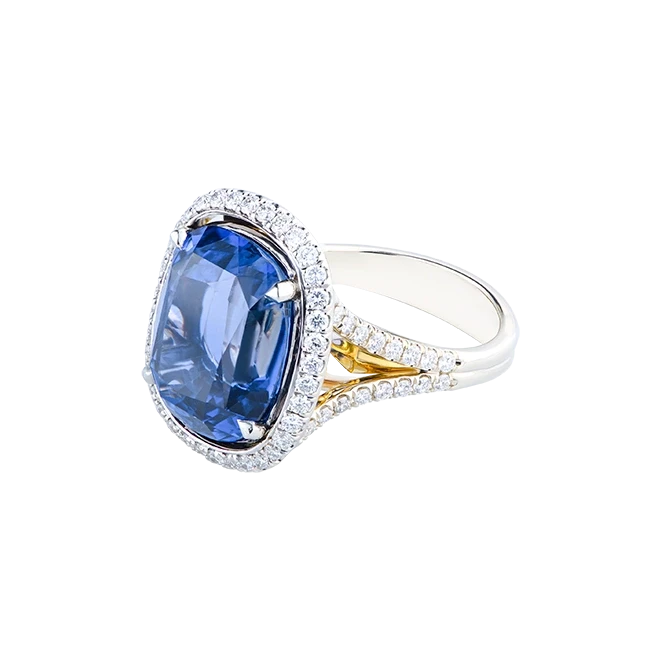 СЕРЬГИ NO NAME SAPPHIRE CUSHON 14.13 CT RING (SIZE 55) NN SAPPHIRE 14.13 CT 2