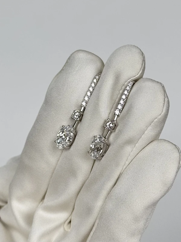 СЕРЬГИ NO NAME OVAL DIAMOND 2.50 - 2.51 CT D/VS1 EARRINGS (GIA) 2.50-2.51 3