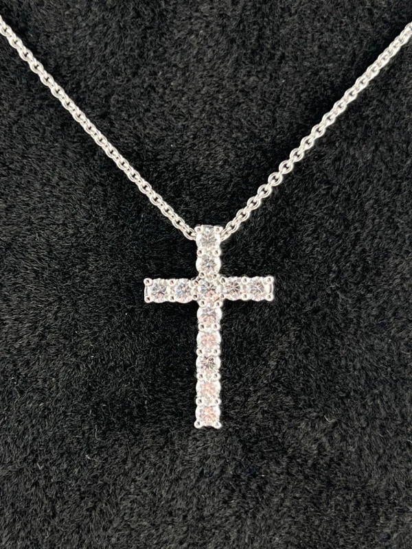 Crivelli Колье крест из белого золота, 12 Бриллиант Кр57 0,70Ct 024-1724/36088431 4