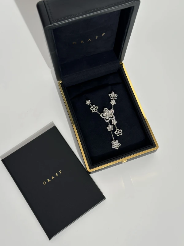 Graff WILD FLOWER DIAMOND DROP NECKLACE RGN754 5