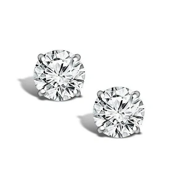 ROUND DIAMONDS 3.01-3.01 F-I/VS2-SI1 EARRING