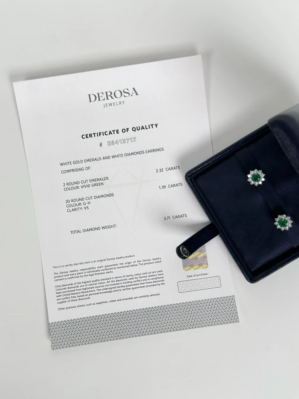 DeRosa Emerald 2,32 ct and Diamond 1,39 ct Earrings E6413717 6