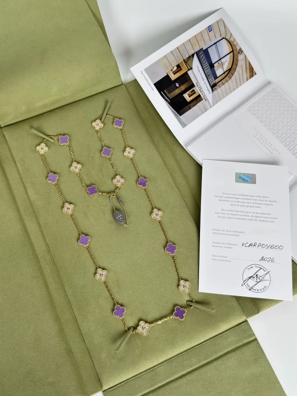 Van Cleef & Arpels Vintage Alhambra long necklace, 20 motifs VCARPOY600 7