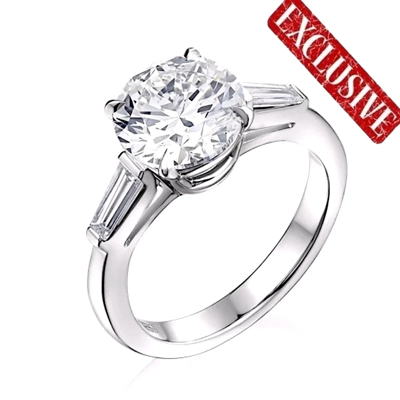 ROUND DIAMOND 3.01 CT D/VVS1 RING (SIZE 49)