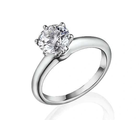 ROUND DIAMOND 1.01 CT E/VVS1 RING (SIZE 52)