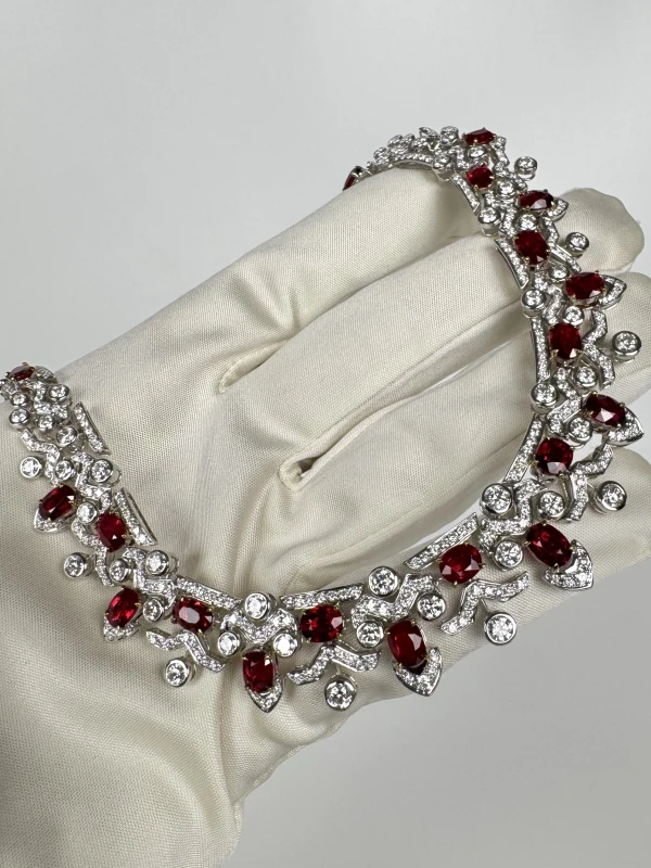 СЕРЬГИ NO NAME OVAL RUBY 20.68 CT "PIGEON BLOOD" NECKLACE RUBY 20.68CT 5