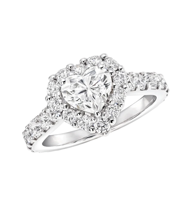 Heart Shape Diamond 1.02 ct E/VS1 ct Ring (SIZE 51) GIA EXEX