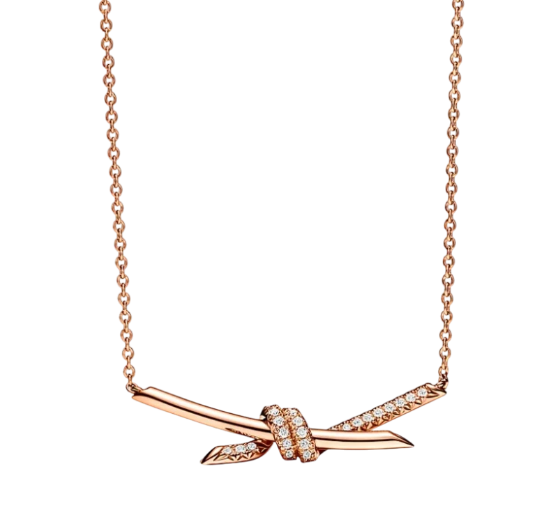 Tiffany & Co Tiffany Knot Pendant in Rose Gold with Diamonds 69525857 1