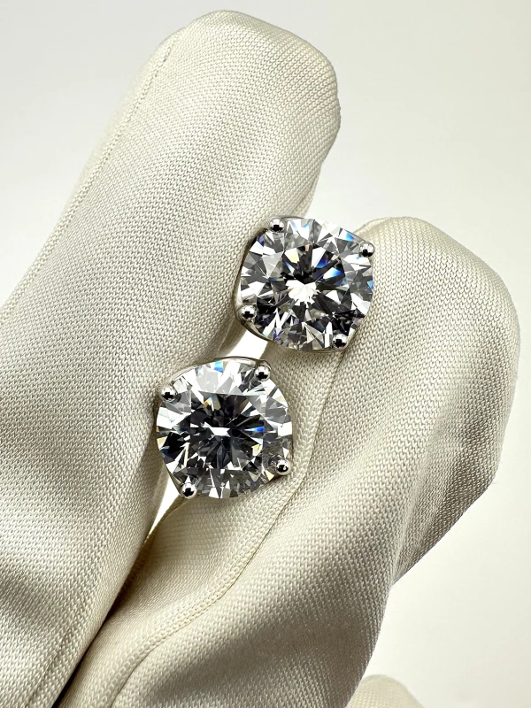 Earrings without a brand СЕРЬГИ-ПУСЕТЫ С БРИЛЛИАНТАМИ 4.00 - 4.03 CT (GIA) NN4.00-4.03CTD/VVS1 2