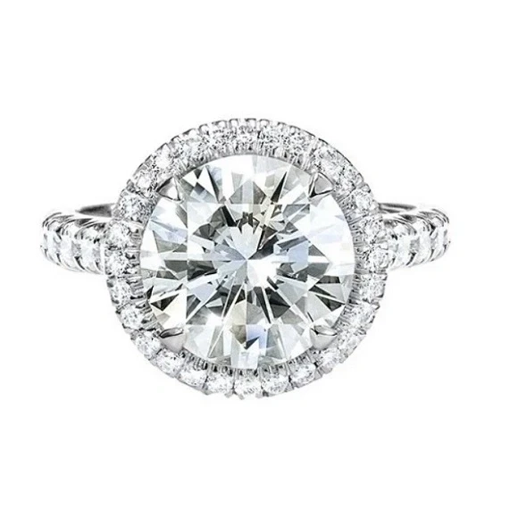 ROUND DIAMOND 2.43 CT K/SI1 RING (SIZE 52)