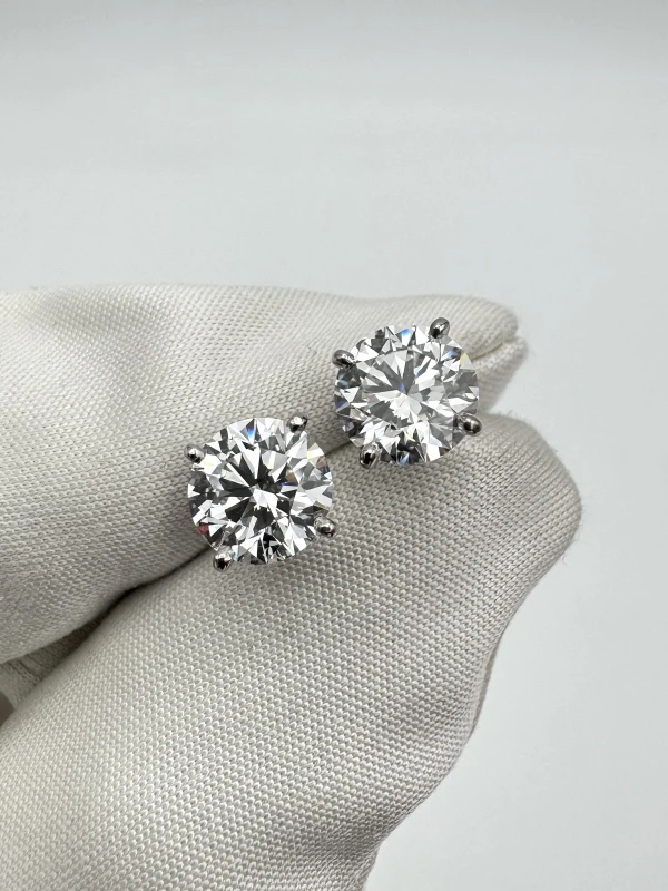 Cartier Round Diamond  1.75-1.75ct E/IF-F/VS1 Earrings C1.75-1.75ct E/IF-F/VS1 3