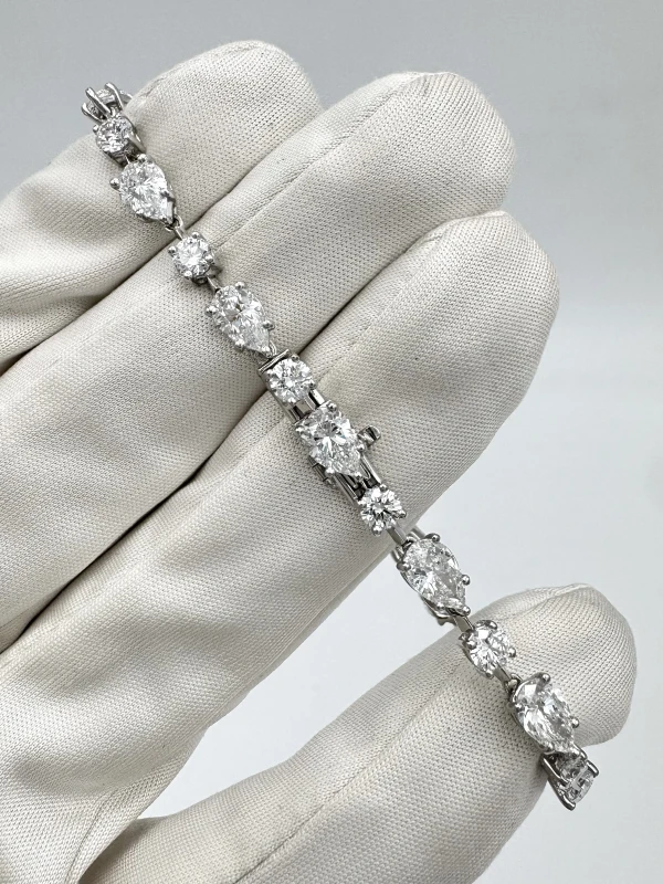 GRAFF ROUND&PEAR 9.91 CT DIAMONDS BRACELET GB 9.91 CT 4