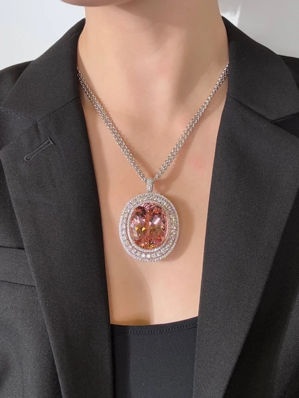RalfDiamonds MORGANITE 74.74 CT PENDANT 1513RLF 2