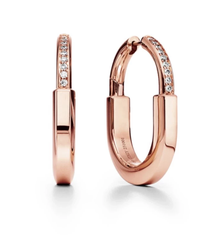 LOCK DIAMOND EARRINGS (MEDIUM)