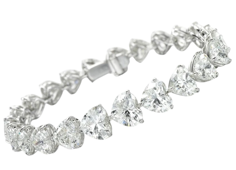 HEART DIAMOND 26.61 CT BRACELET (GIA)