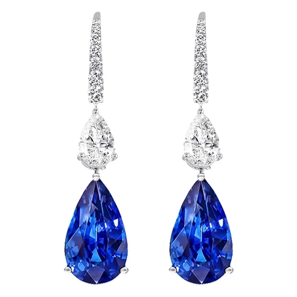EXCLUSIVE EARRINGS GRAFF SAPPHIRE 10.08-10.11CT 