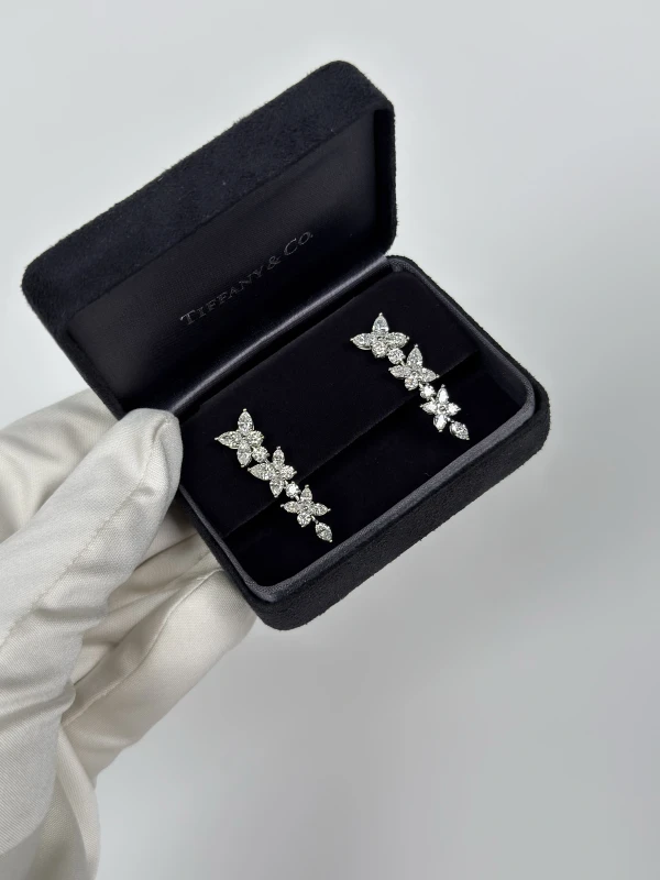 Tiffany & Co VICTORIA MIXED CLUSTER DROP EARRINGS 60011807 7