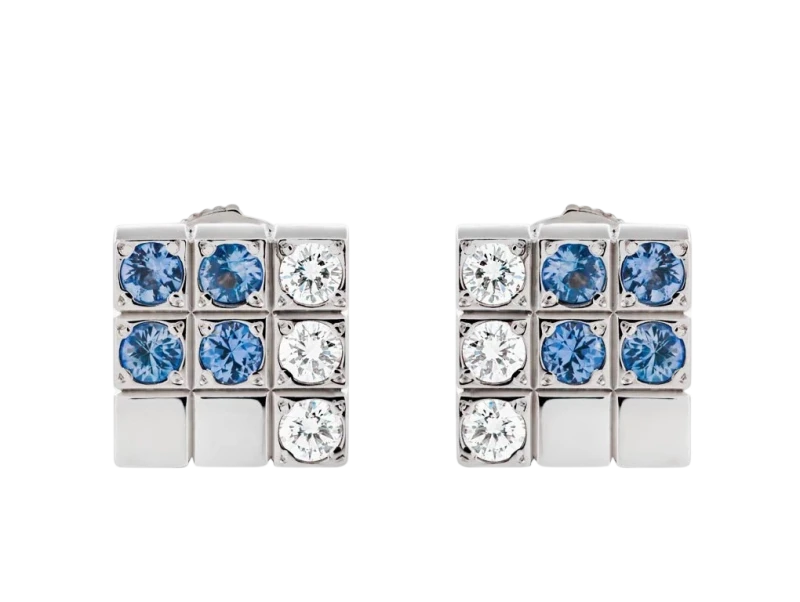 LANIERES DIAMOND AND SAPPHIRE EARRINGS