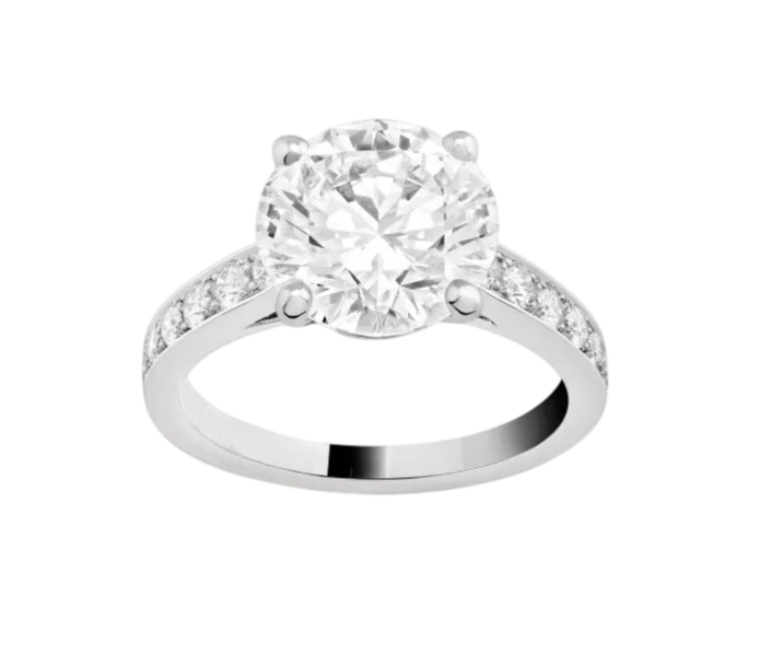 ROUND DIAMOND 4.53 CT F/VS2 RING (SIZE 45) GIA EXEXEX