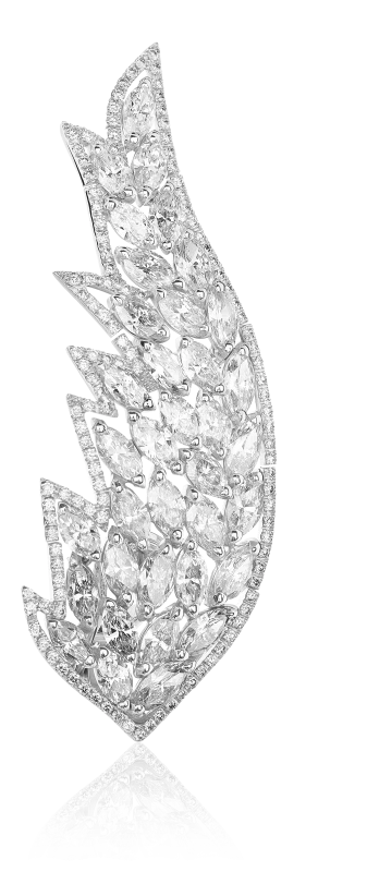 SINGLE LEFT EARRING, DIAMOND 6.60 CT