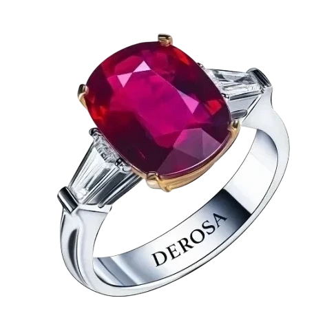 OVAL RUBY 1.99 CT "PIGEONS BLOOD" RING (GRS)