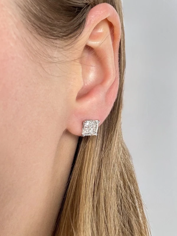 No name ASHER DIAMOND 2.01 - 2.00 CT G/VS2 EARRINGS (GIA) 7565-2.01-2.00 CT 2