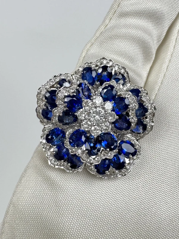 Earrings without a brand COCKTAIL SAPPHIRE RING (SIZE 53) NN3218 4