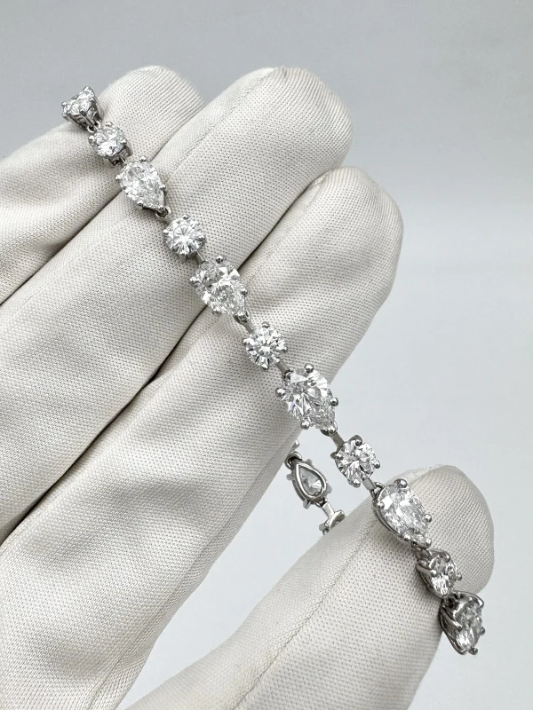 GRAFF ROUND&PEAR 9.91 CT DIAMONDS BRACELET GB 9.91 CT 3