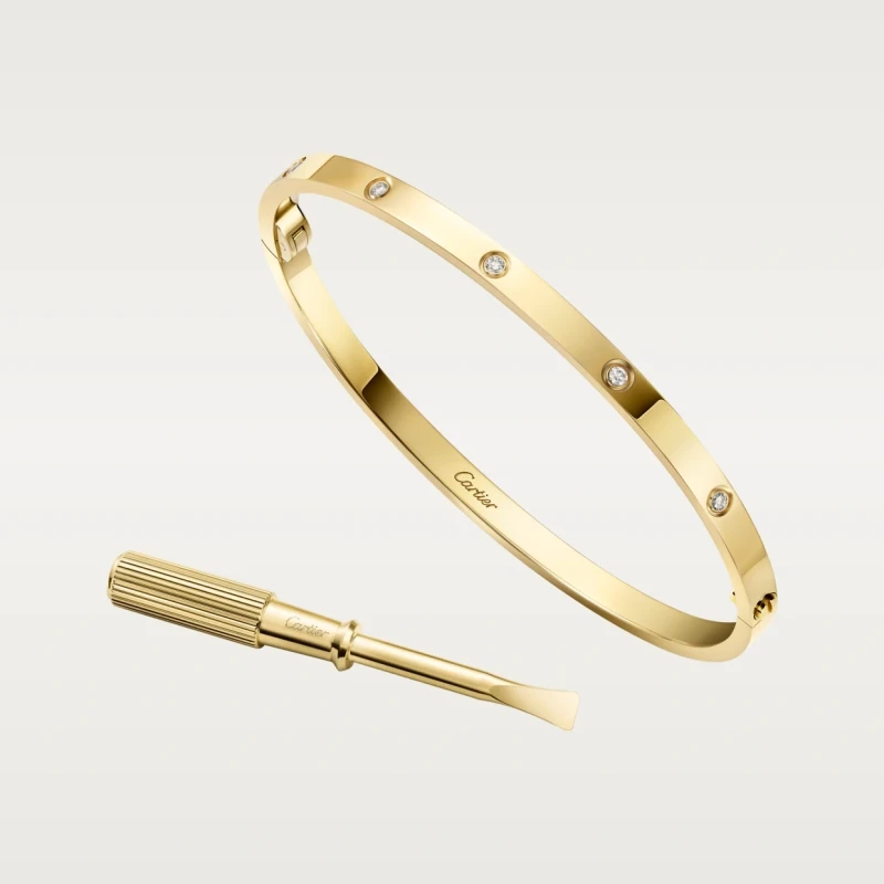 Cartier LOVE bracelet, small model, 10 diamonds (SIZE 16) B6079716 2