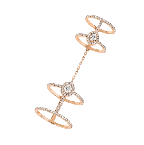 GLAM'AZONE DOUBLE PAVE RING