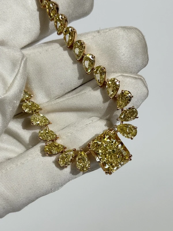 Crivelli FANCY LIGHT YELLOW DIAMOND 10.44 CT NECKLACE 171-3216 5