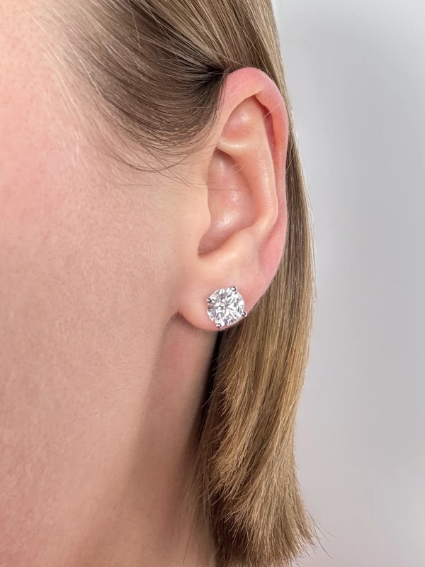 No name ROUND DIAMOND 2.00 - 2.00 CT H/VS2 EARRING (GIA) NN2.00-2.00-392 2