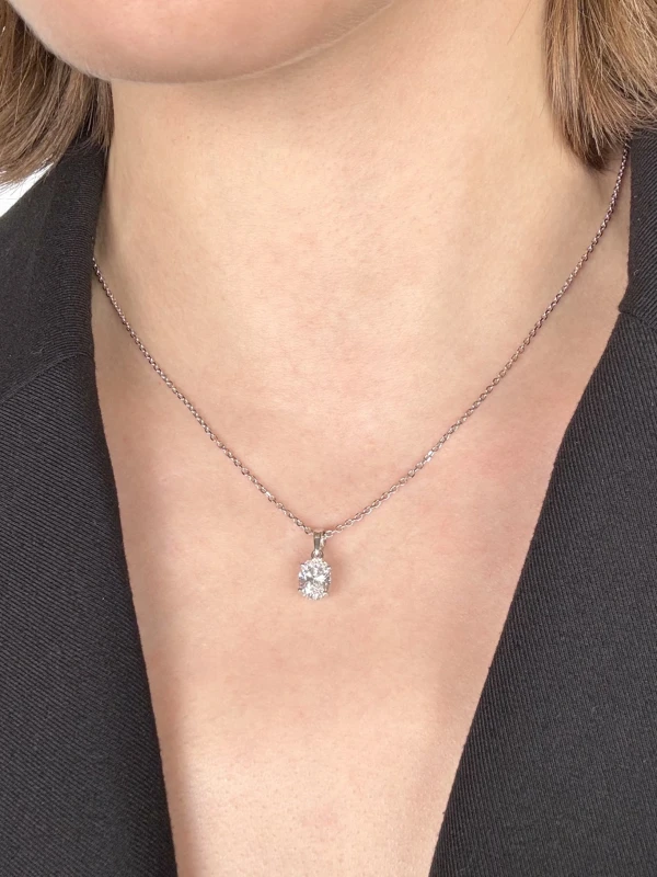 Earrings without a brand OVAL DIAMOND 1.50 CT F/VVS2 PENDANT (HRD) nn1.50ct F/VVS2 2