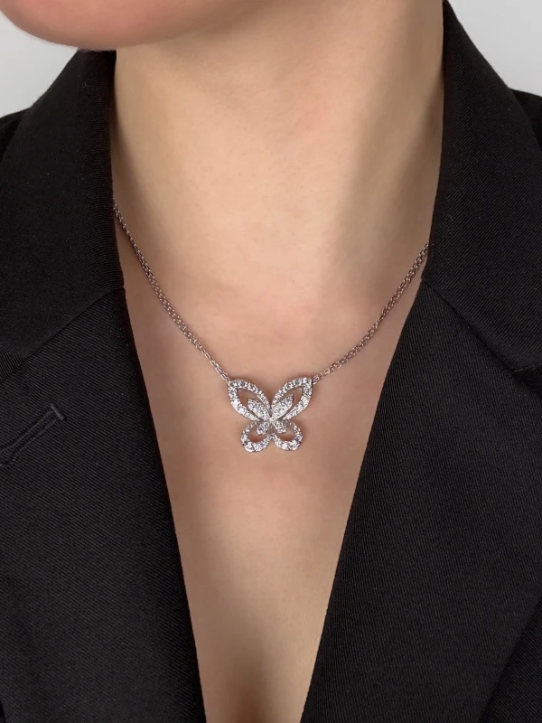 GRAFF Butterfly Silhouette Large Diamond Pendant RGP809 3